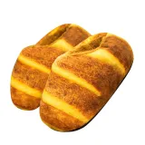 bread slippers Toast bread winter bread root loafer at home Women's cotton slippers Couple moon shoes