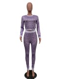 Y5237 Autumn and Winter Women's Fashion Trend Digital HD Printing Sexy Two Piece Set