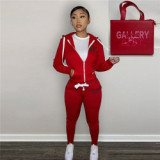 Fall 2 Pcs Sweatsuit Set Women Outfits Zipper Hoodies Leggings Activewear Sets For Women Purses And Handbags