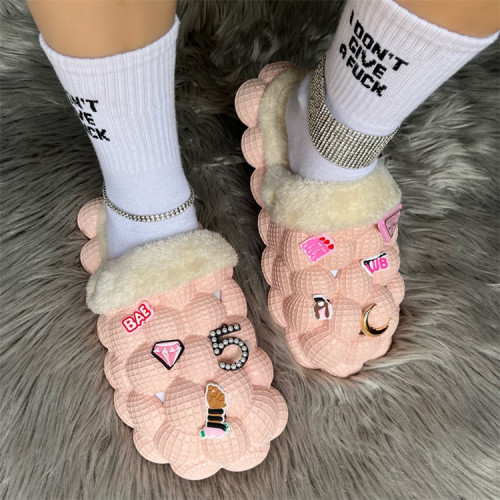 New EVA Bubble Slippers Platform Sandals Men Women Fashion Message Bubble Slides
