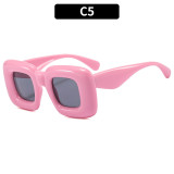 New Fashion Square Sunglasses Funny Candy Color Eyewear Shades Trending Sun Glasses for Men and Women