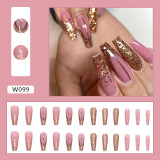 Naixi Nails OEM Ballerina press on Nails Leopard Pearl press on Nails artificial fingernails Art