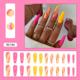 Naixi Nails OEM Ballerina press on Nails Leopard Pearl press on Nails artificial fingernails Art