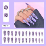 Naixi Nails OEM Ballerina press on Nails Leopard Pearl press on Nails artificial fingernails Art