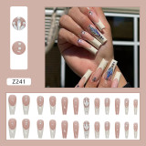 Naixi Nails OEM Ballerina press on Nails Leopard Pearl press on Nails artificial fingernails Art