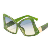 9564 ins fashion Large frame sunglasses women butterfly cat eye  sun glasses trendy sunglasses custom