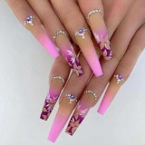 Naixi Nails OEM Ballerina press on Nails Leopard Pearl press on Nails artificial fingernails Art