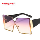 8806 Oversized Square Sun Glasses New Shades Trendy Women Sunglasses