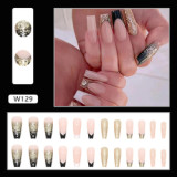 Naixi Nails OEM Ballerina press on Nails Leopard Pearl press on Nails artificial fingernails Art