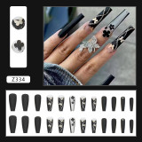 Naixi Nails OEM Ballerina press on Nails Leopard Pearl press on Nails artificial fingernails Art