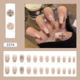 Naixi Nails OEM Ballerina press on Nails Leopard Pearl press on Nails artificial fingernails Art