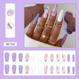 Naixi Nails OEM Ballerina press on Nails Leopard Pearl press on Nails artificial fingernails Art