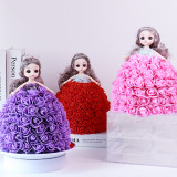 new personality doll Valentines gift  22cm PE rose princess series foam flower doll