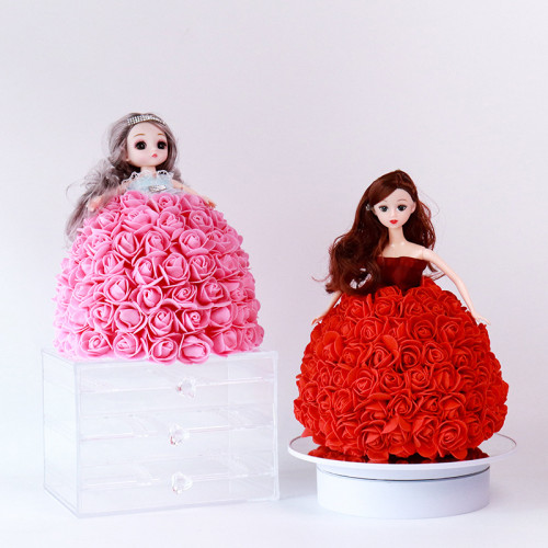 new personality doll Valentines gift  22cm PE rose princess series foam flower doll