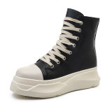 thick soled high top shoes for women new style inside high side zipper casual shoes sneakers