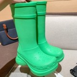 New Paris water boots in autumn and winter of thick soled anti-skid British wind tunnel shoes rain boots