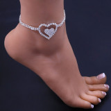 INS More Styles Crystal Dollar Money Sign Foot Anklet Chain Beach Jewelry for Women Rhinestone Heart Leg Ankle Bracelet Footwear