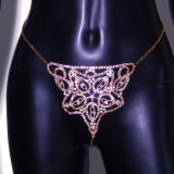 Women's 18k Gold Sliver Plated Sexy Diamond CZ Waist Chain Party Jewelry Bling Shiny Rhinestone Crystal Panties