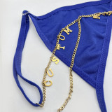Customizable Nameplate Jewelry Sexy Thongs Pants Body Chain Custom Name Letters Stainless Steel Waist Belly Chains
