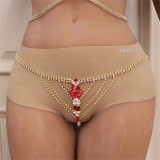 Hot Sale INS Sexy Bikini Lingerie Body Jewelri Women Thong Panties Body Chain