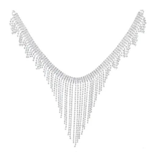 Long Diamond CZ Tassel Sexy Womens Underwear Bling Bling Rhinestone Crystal Fringed Panties For Women Body Jewelry