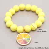 Popular Big Beads Bracelet Children Candy Color Pink Bead Bracelet Kids