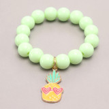 Popular Big Beads Bracelet Children Candy Color Pink Bead Bracelet Kids