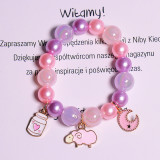 Beads Bracelets And Unicorn Pendant Charms Jewelry Pink Beaded Bracelets for Kids