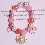 Beads Bracelets And Unicorn Pendant Charms Jewelry Pink Beaded Bracelets for Kids