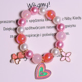 Beads Bracelets And Unicorn Pendant Charms Jewelry Pink Beaded Bracelets for Kids