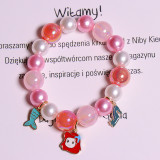 Beads Bracelets And Unicorn Pendant Charms Jewelry Pink Beaded Bracelets for Kids