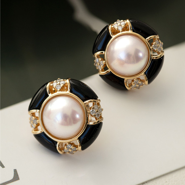 Natural earrings women's light luxury ins fashion earrings ring high quality earring