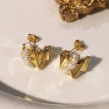 Natural earrings women's light luxury ins fashion earrings ring high quality earring
