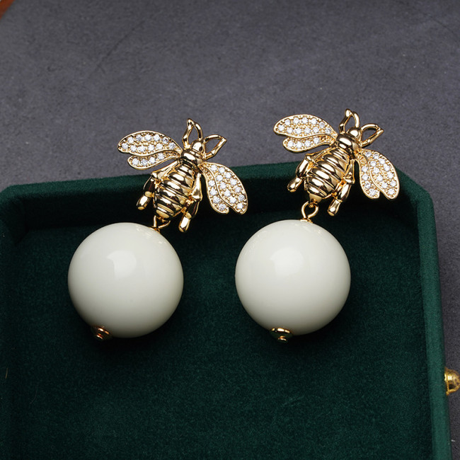 Natural earrings women's light luxury ins fashion earrings ring high quality earring
