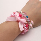 Jewelry Wristbands Party Decor Children Girls Charm Bracelet Kids Cute Colorful Plastic Bead Bracelets