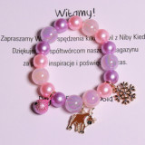Beads Bracelets And Unicorn Pendant Charms Jewelry Pink Beaded Bracelets for Kids