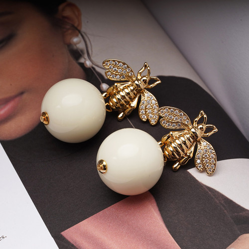Natural earrings women's light luxury ins fashion earrings ring high quality earring