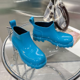 Waterproof anti-skid rain boots short barrel thick bottom new rain boots women and men lovers large size