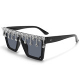 2022 Rhinestone Sunglasses Women Luxury Diamond Bling Sun Glass Famous Brand Shades