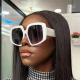 Jiuling new stylish irregular designer luxury oversized retro women's shaped sunglasses gradient large frame sunglasses for men