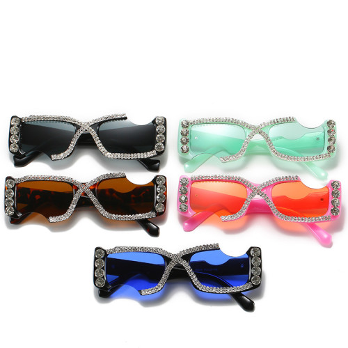 Famous brand sunglasses 2022 Women diamond sun glasses rhinestone sun shade glasses