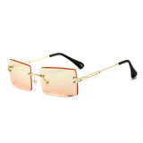 Custom Hot Sale Rimless Square shades Small Frameless Sun Glasses Vintage Sunglasses 2022