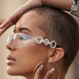 Hot selling Europe and America trend vintage sports outdoor rimless rhinestone crystal sunglasses