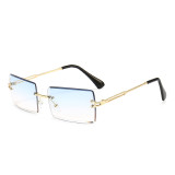 Custom Hot Sale Rimless Square shades Small Frameless Sun Glasses Vintage Sunglasses 2022