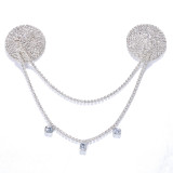 Sexy Personality Rhinestone Chest Paste Round Sexy Chest Chain Non-Piercing Jewelry Female Chest Chain