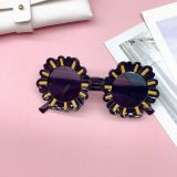 B3219 Retro fashion children's sunglasses Round flower shape travel UV400 sunglasses cute glasses Outdoor Beach Girl Boy Gift