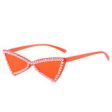 Famous Designer Rhinestone sun glasses Triangular Diamond Sunglasses Women 2022