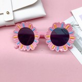 B3219 Retro fashion children's sunglasses Round flower shape travel UV400 sunglasses cute glasses Outdoor Beach Girl Boy Gift