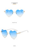 2022 Personality crystal vintage retro women heart shaped sunglasses heart shaped sunglasses