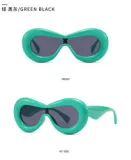 Luxury Inflated Cateye Sunglasses Unique Trendy plastic Cute Hip Hop 2023 Zebra Cat Eye Lentes De Sol Gafas Inflatable sunglass